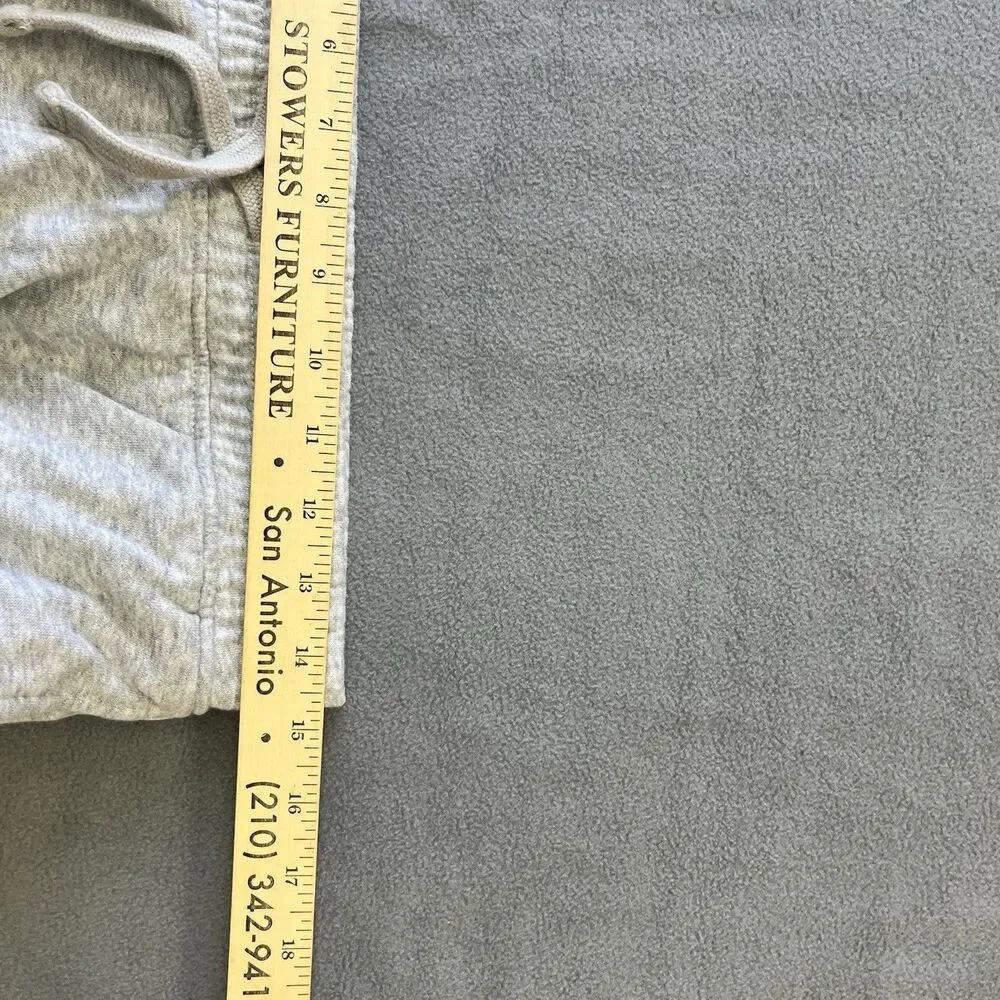 Gym Shark Gray Fleece Sweatpants Small Straight Leg Loose Fit